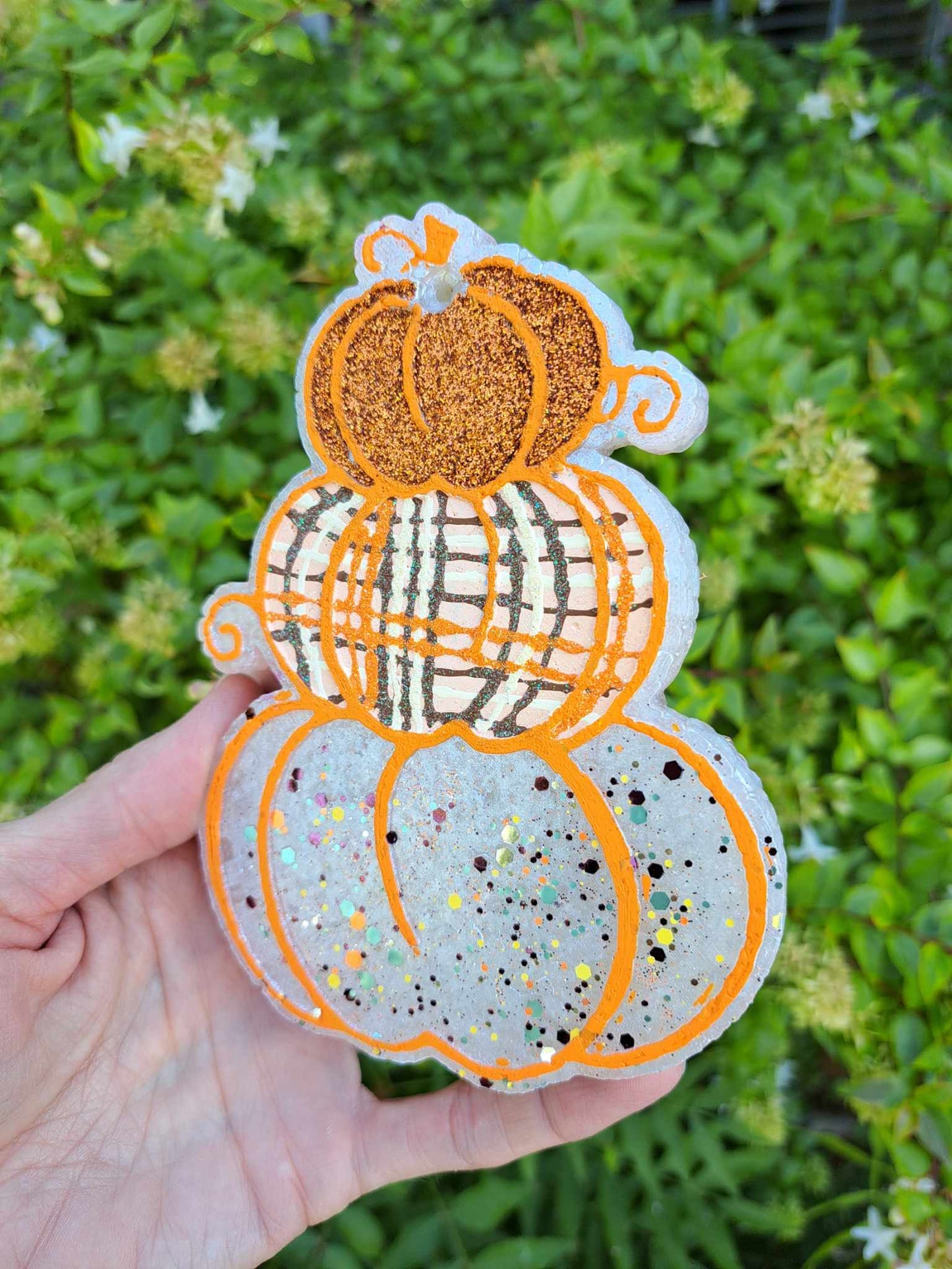 Butterscotch Pumpkin Plaid Stack Freshie - Air Freshener