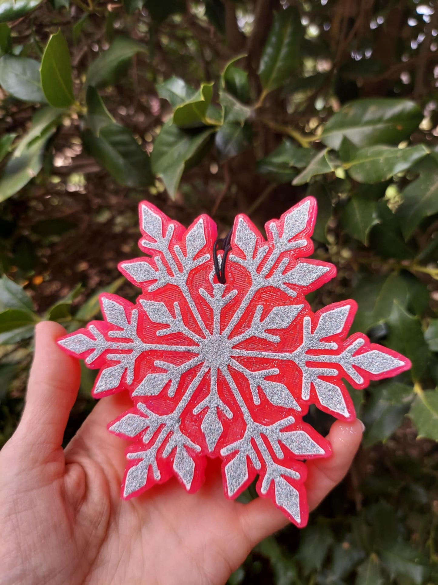 Pink Metallic Snowflake Freshie - Air Freshener