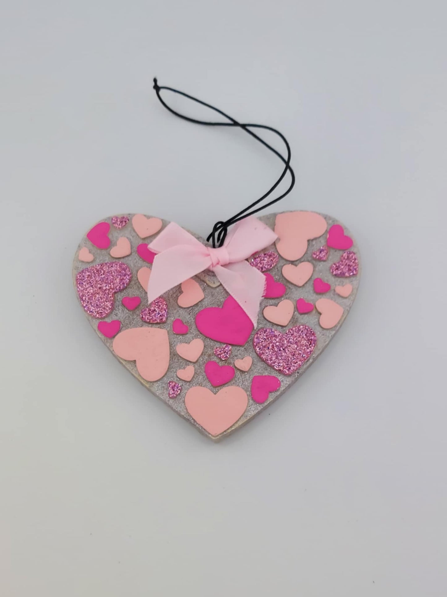 Heart In Hearts With Pink Bow