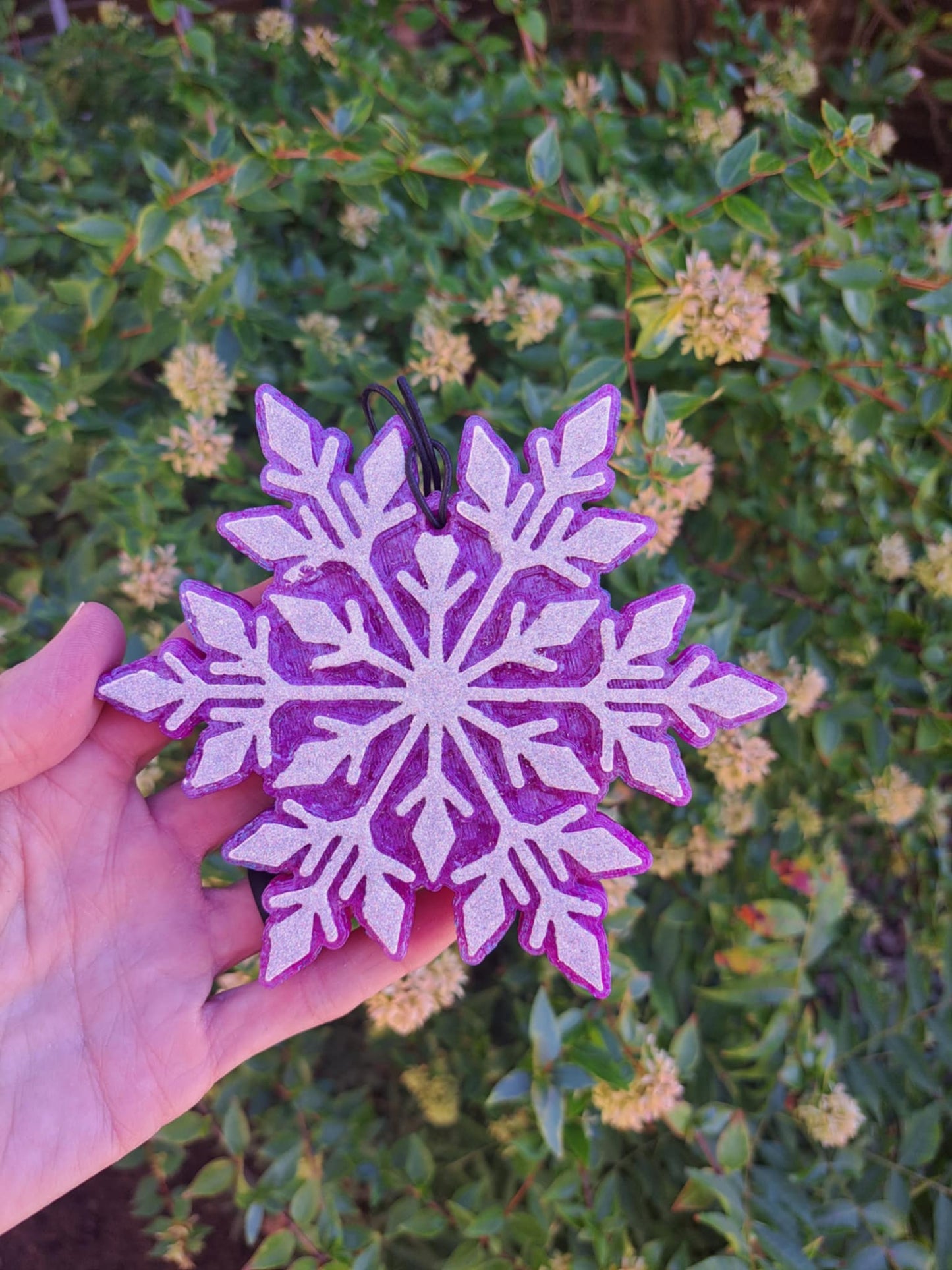 Purple Metallic Snowflake Freshie - Air Freshener