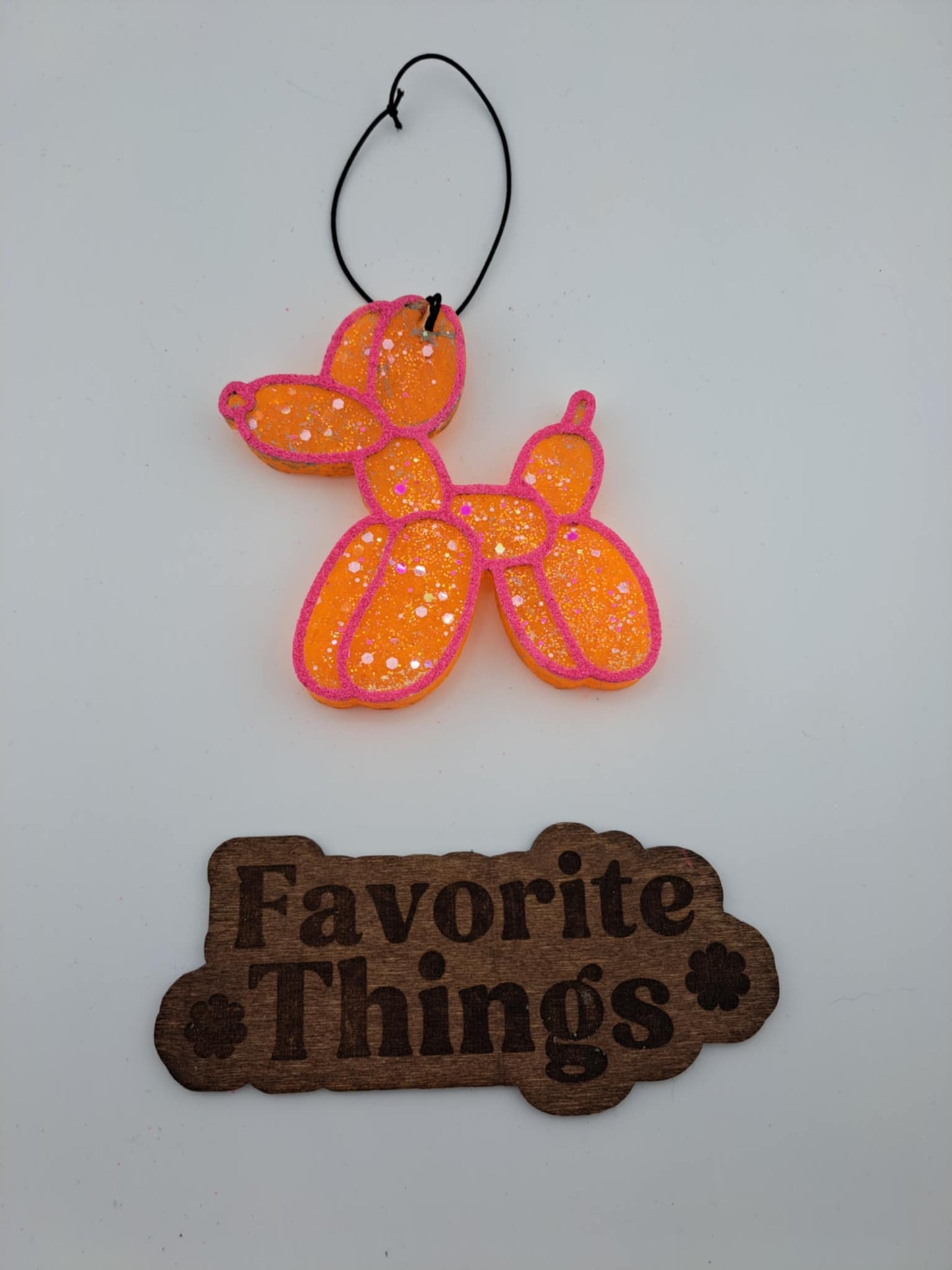 Balloon Dog Freshie - Orange Pink