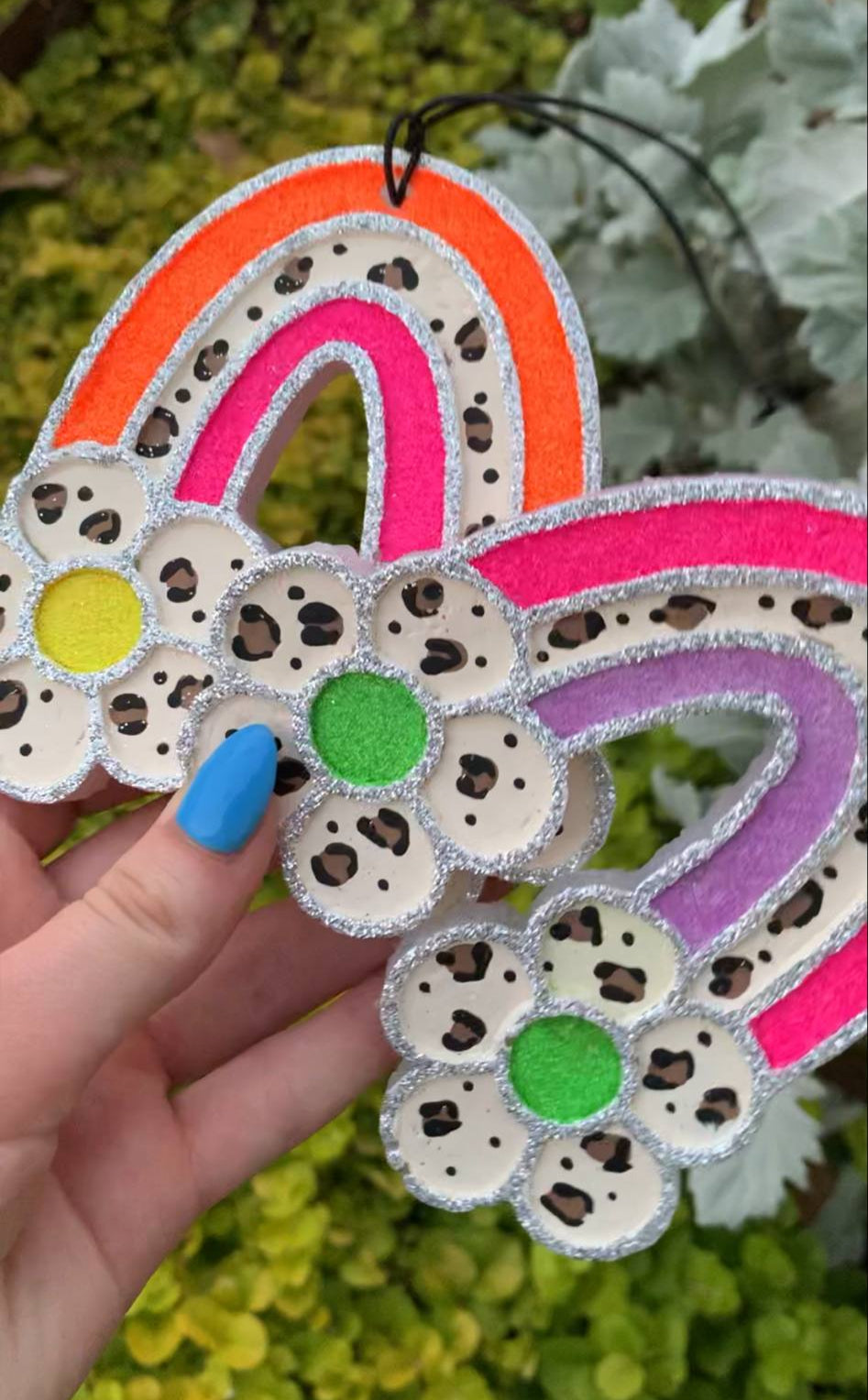 Leopard Rainbow Freshie - Hot Pink & Orange or Lilac
