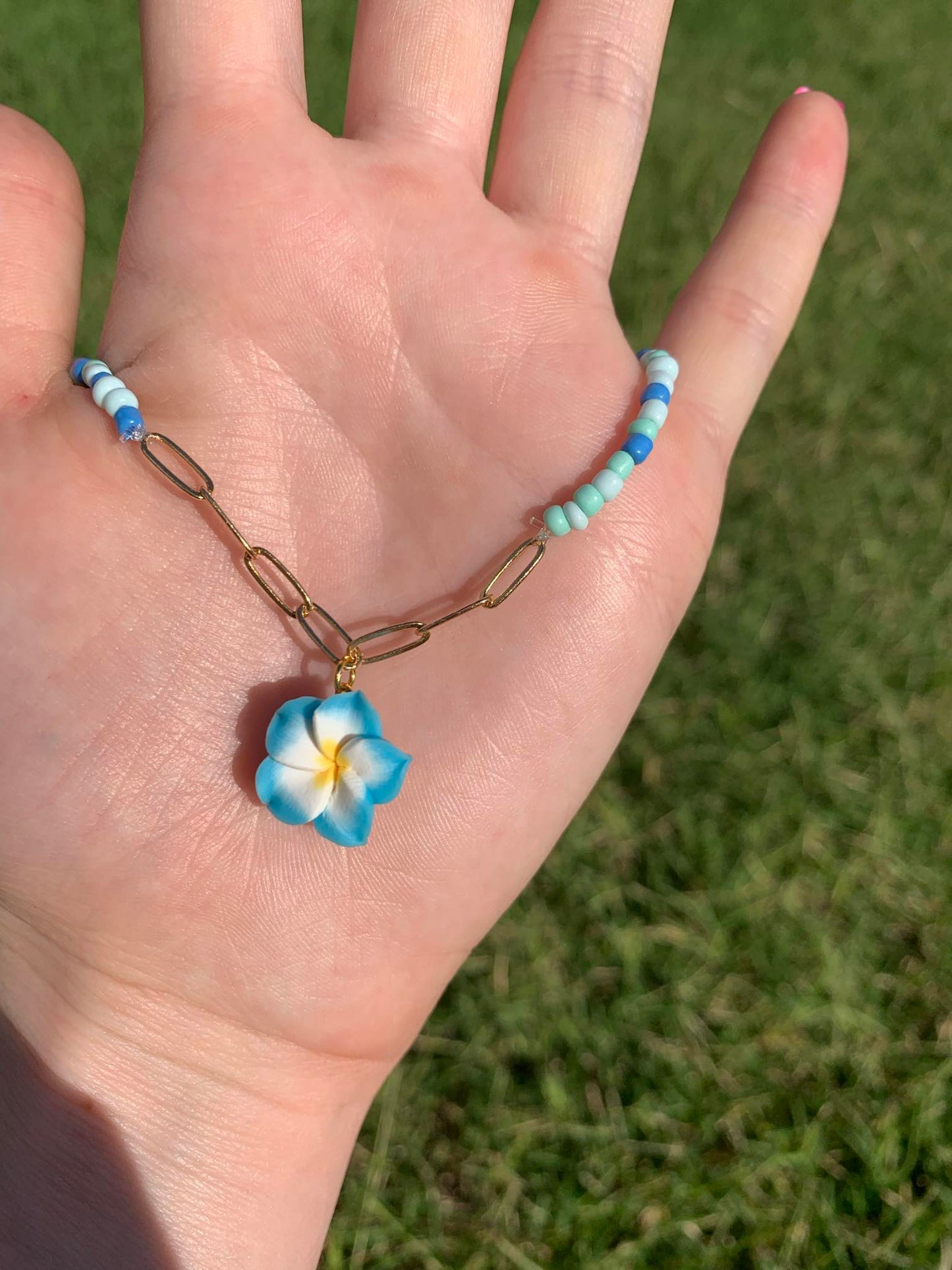 Necklace With Flower Charm