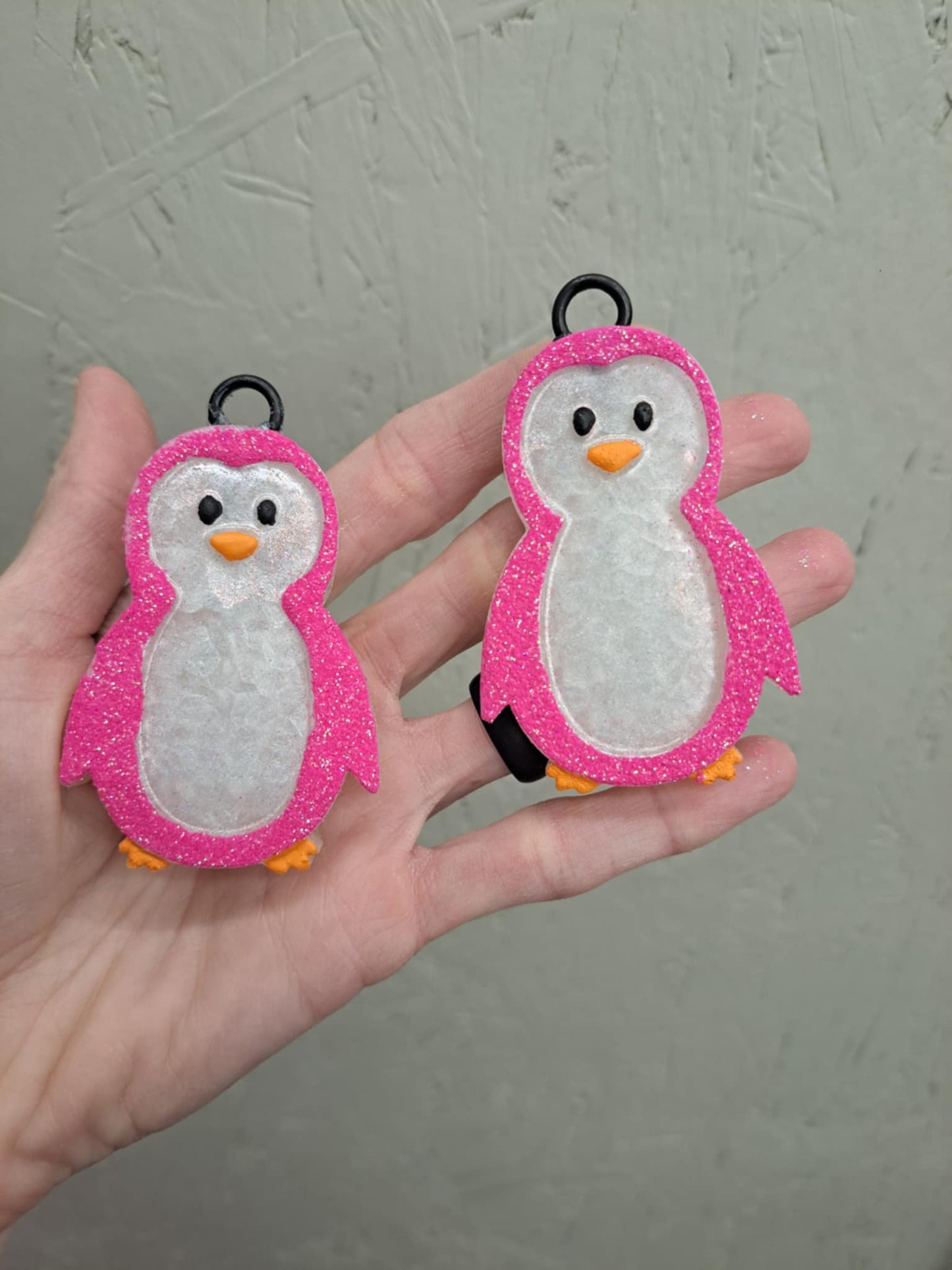 Penguin Pink Glitter Freshies - Air Vent Clips