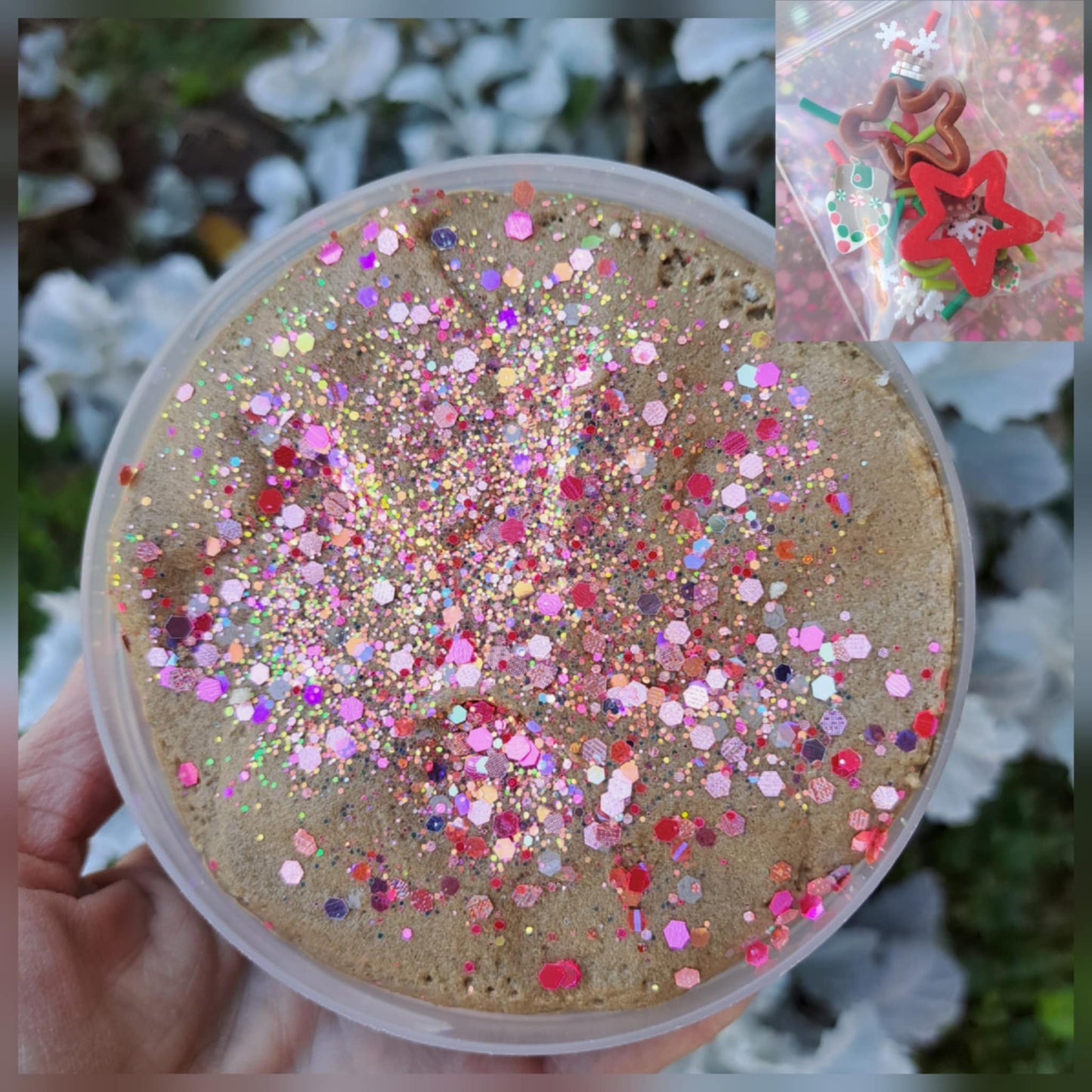 Cloud Cream Slime with Cookie Cutter Charms