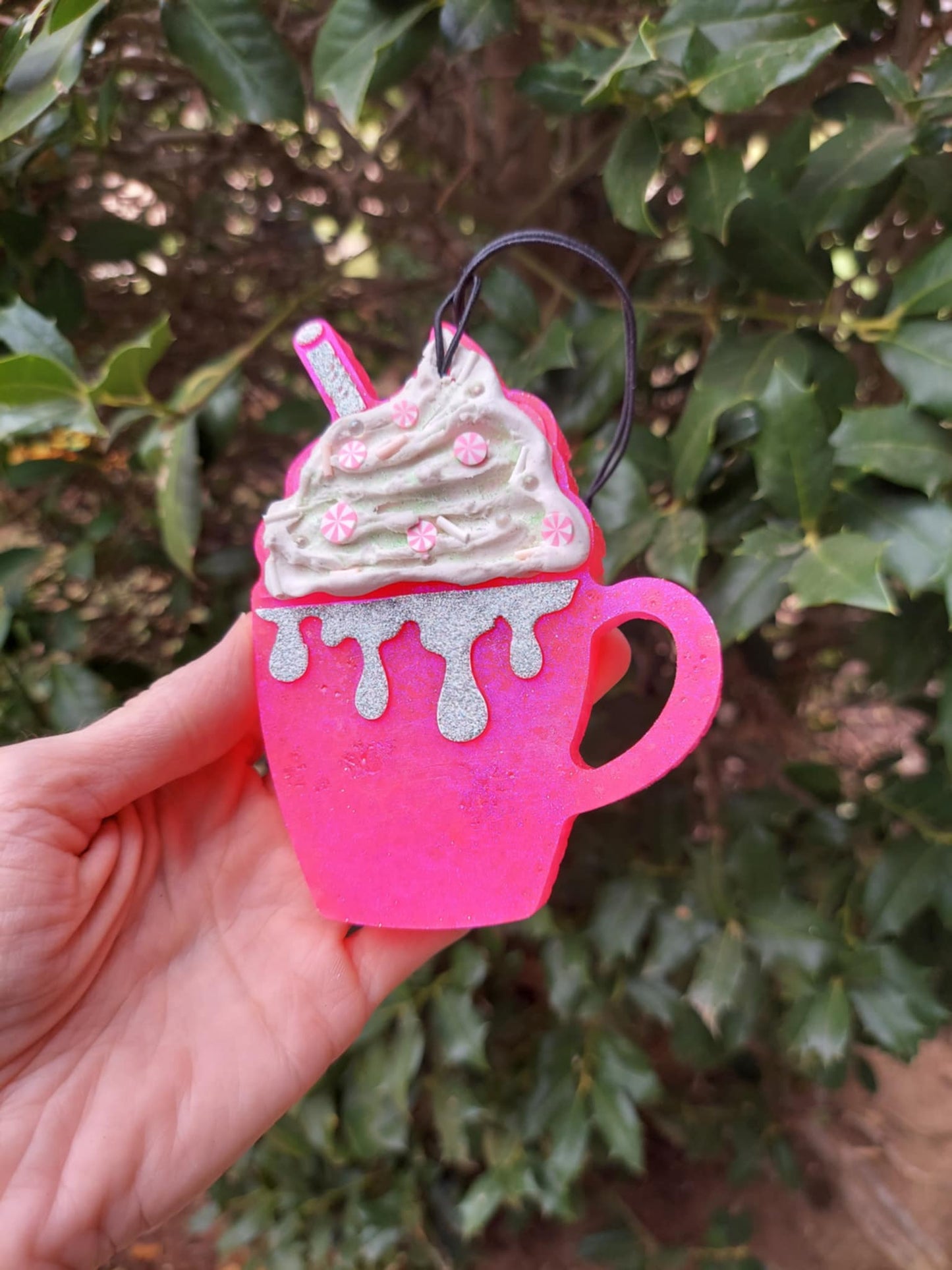 Pink Mug With Whipped Cream And Candy Sprinkles Freshie