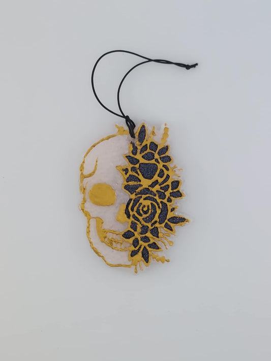 Black And Gold Flower Skeleton