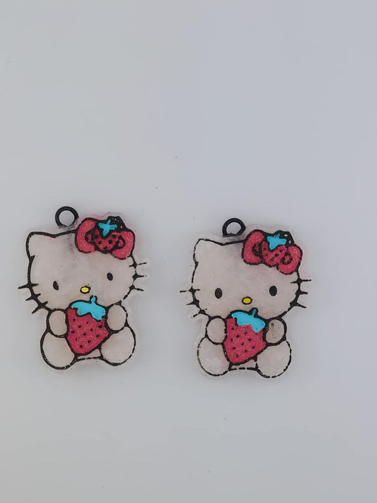 Hello Kitty With Strawberry Vent Clips