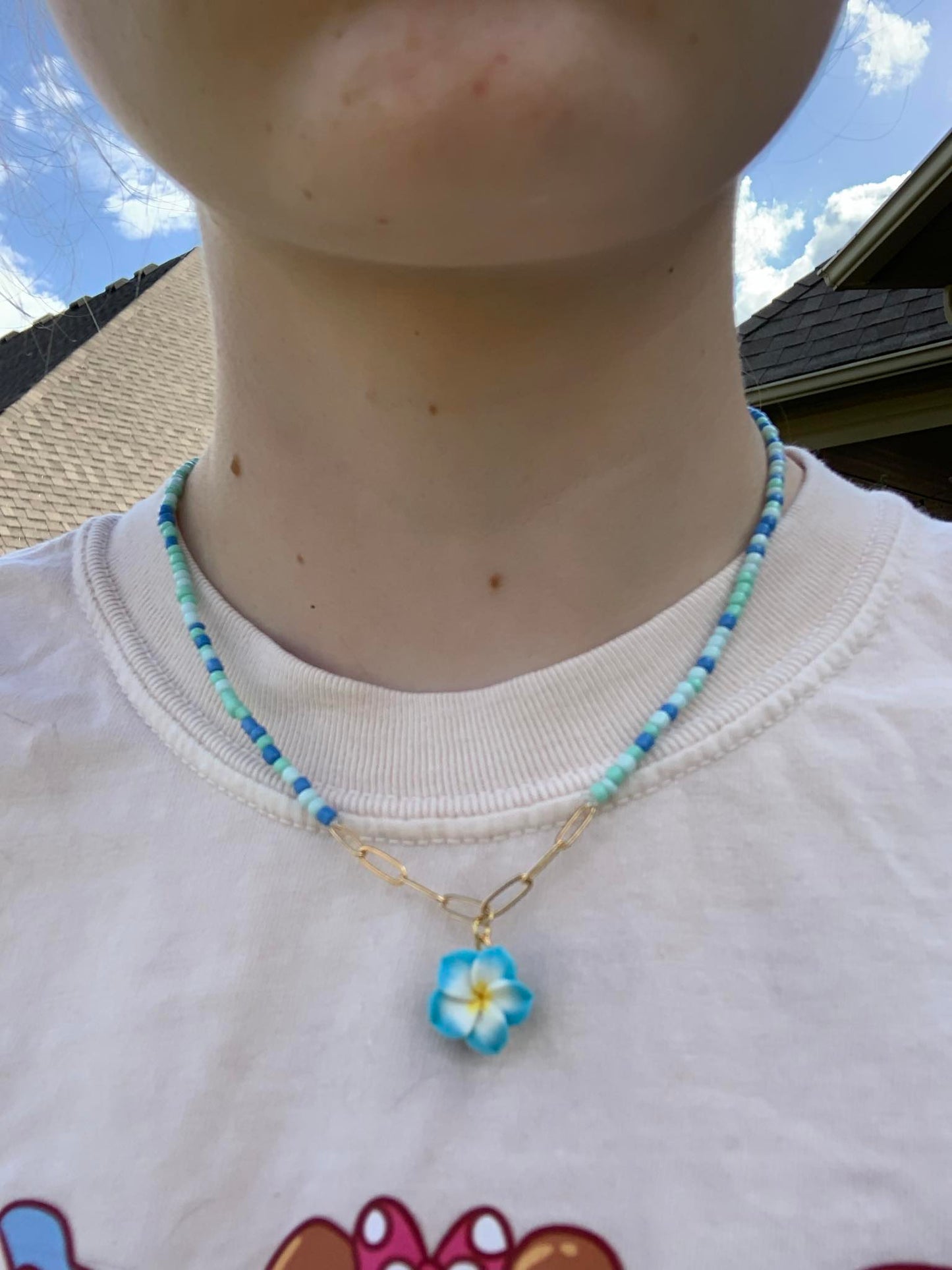 Necklace With Flower Charm