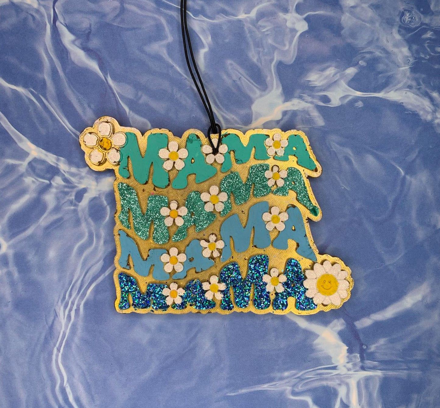 Mama Freshie - Aqua With Daisies