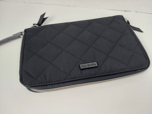 Wristlet Wallet - Black Microfiber