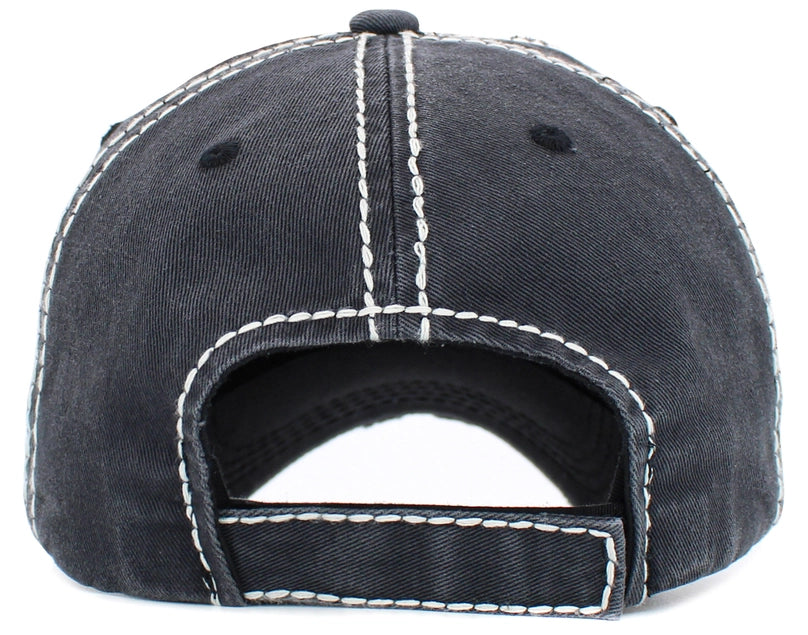 Washed Vintage Ballcap - Black