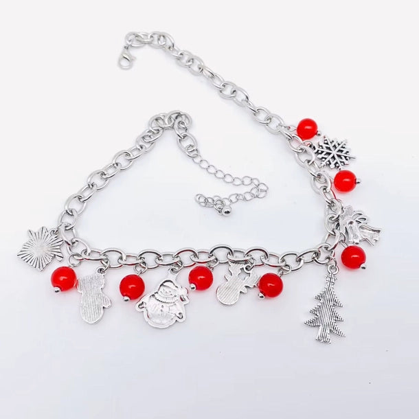 Silver Christmas Charm Necklace