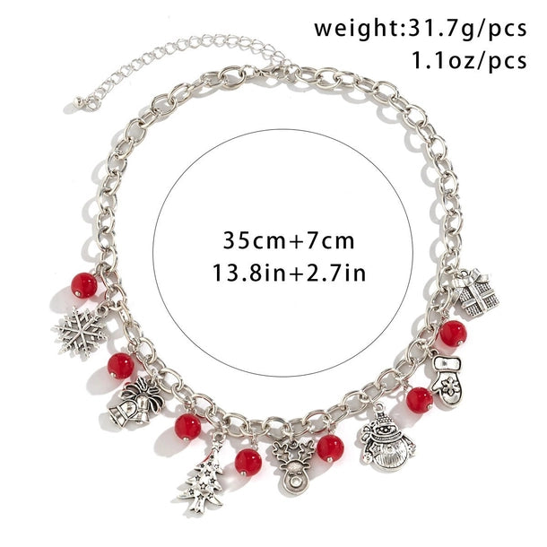 Silver Christmas Charm Necklace