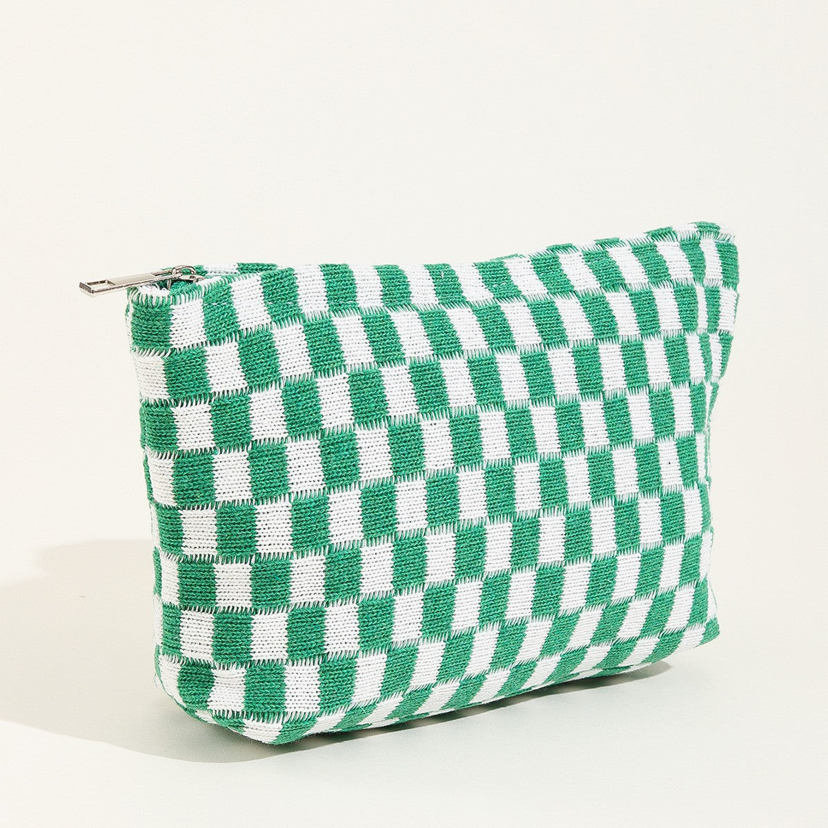 Checkered Travel Makeup Pouch - Travel Cosmetic