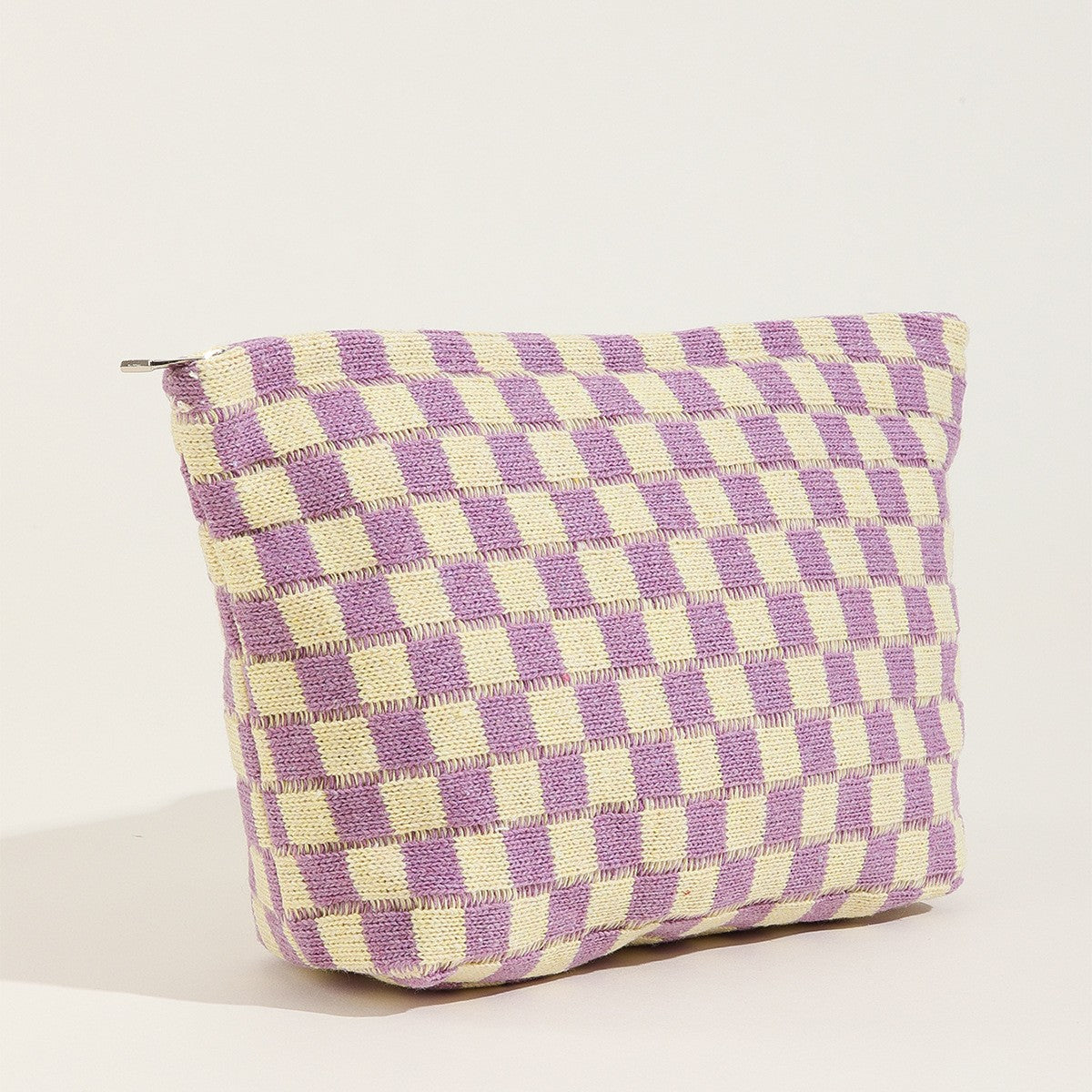 Checkered Travel Makeup Pouch - Travel Cosmetic