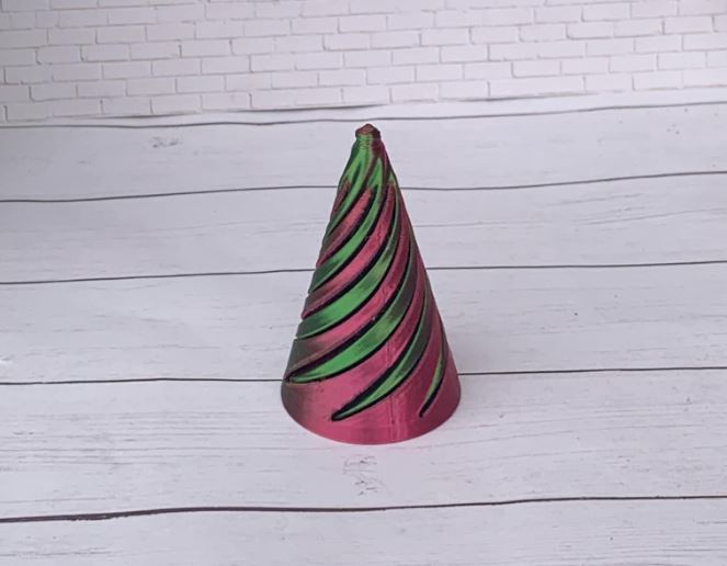 Multi-Color 3D Printed Cone Fidget Toy