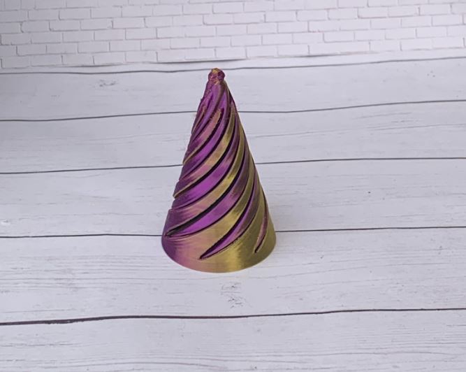 Multi-Color 3D Printed Cone Fidget Toy