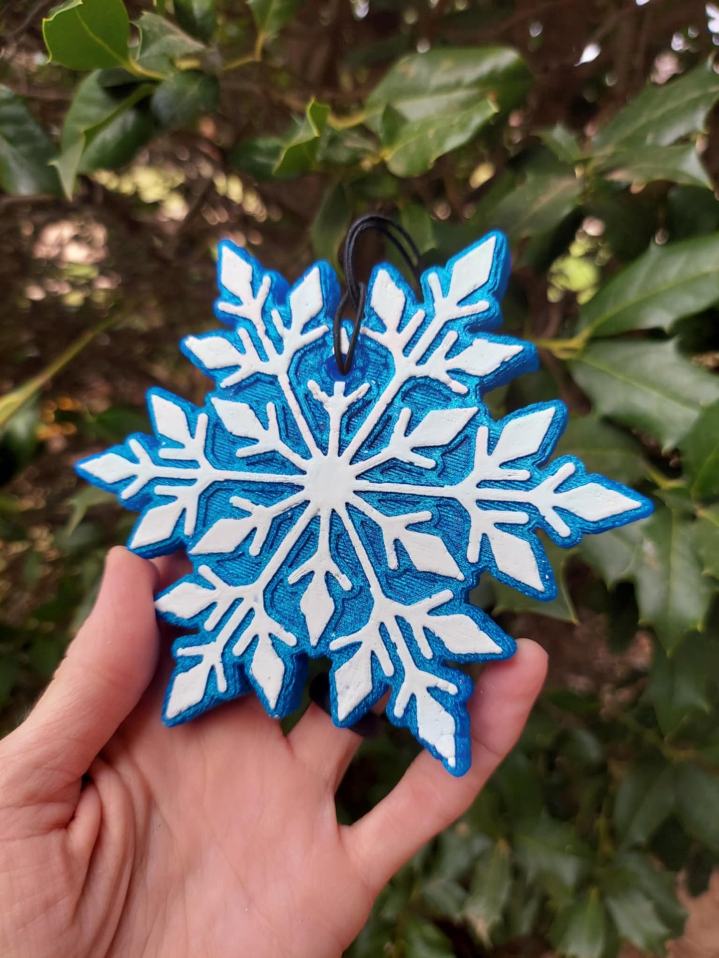 Blue Metallic Snowflake Freshie - Air Freshener