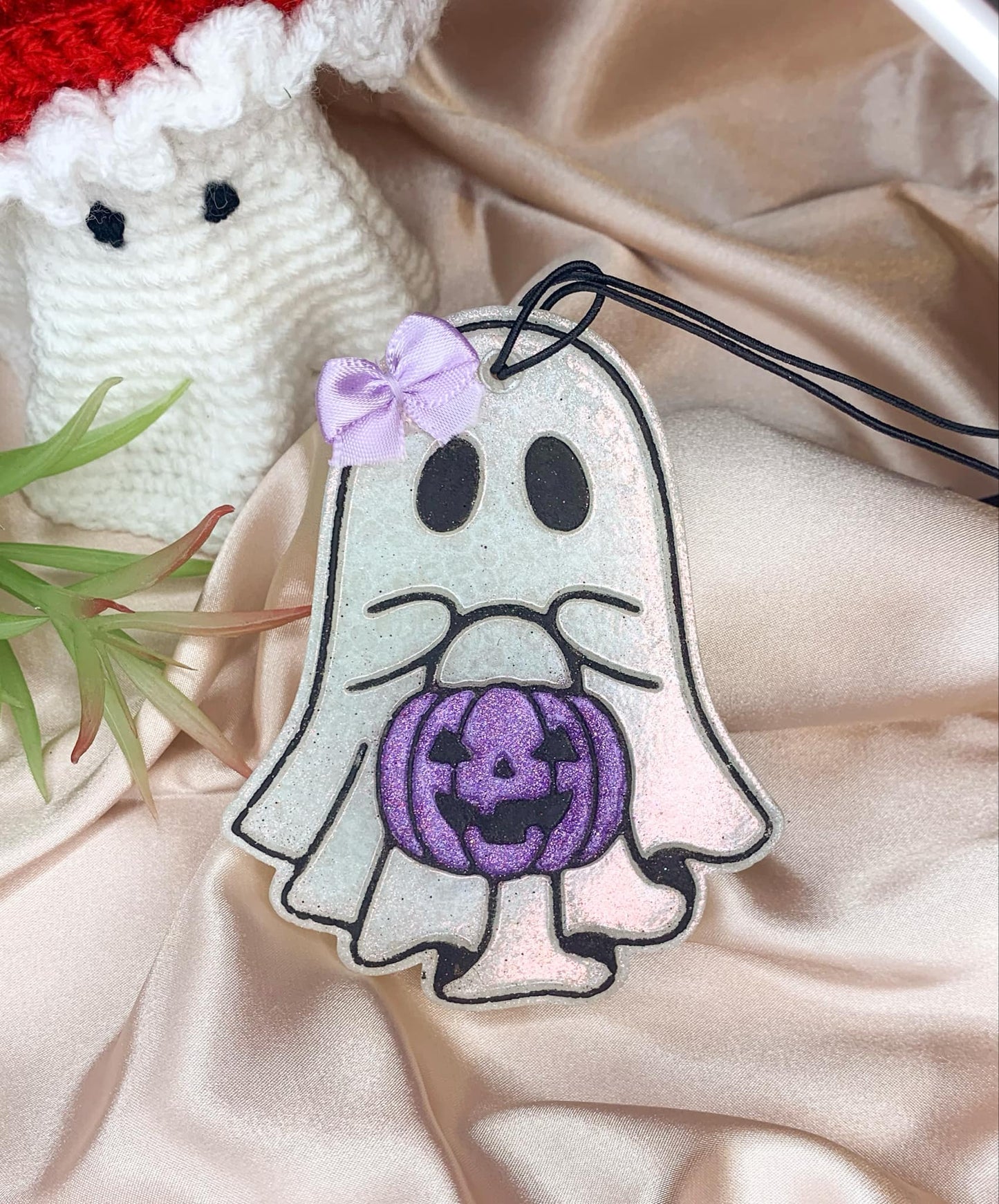 Ghost With Purple Pumpkin - Air Freshener