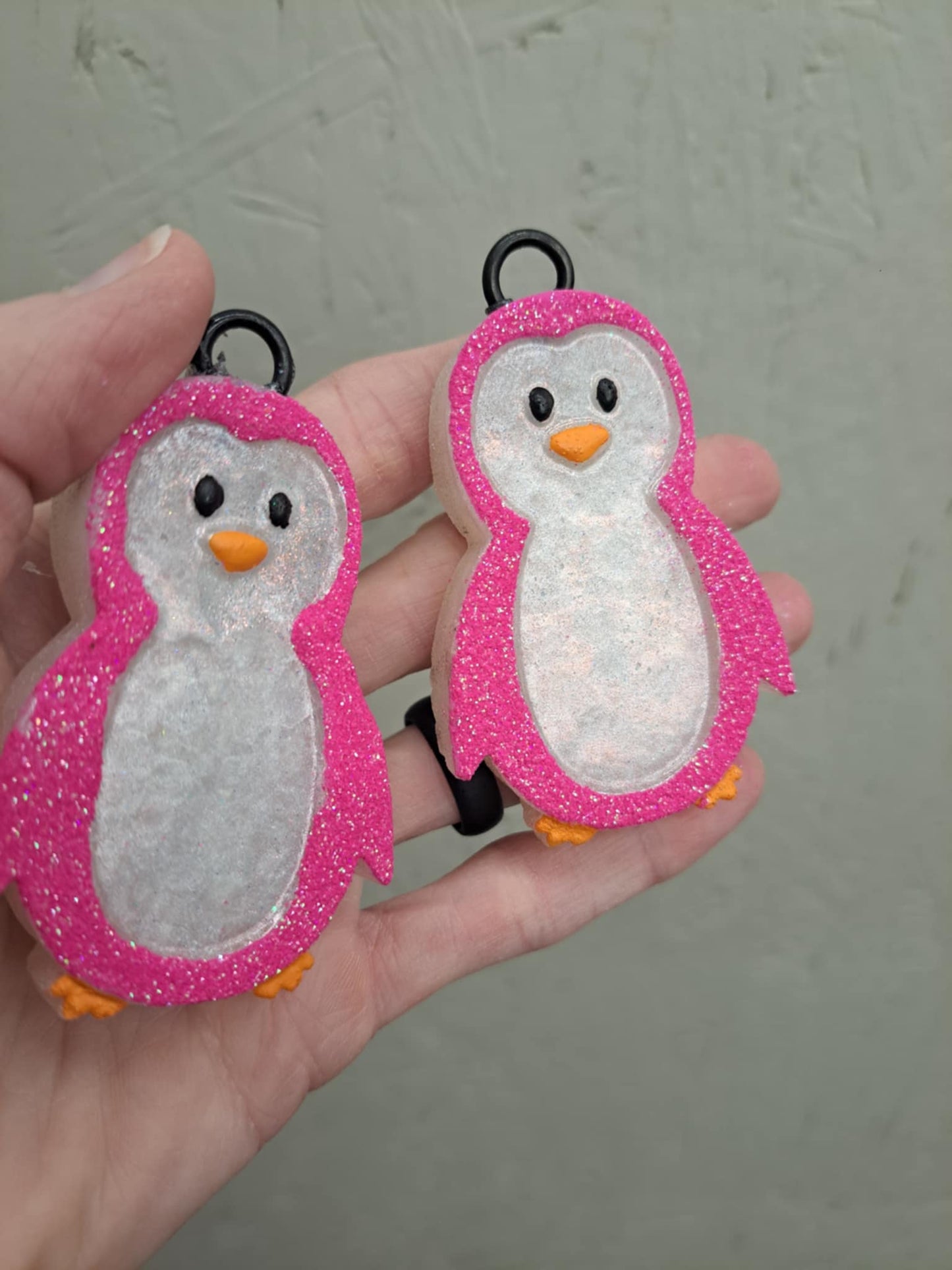 Penguin Pink Glitter Freshies - Air Vent Clips