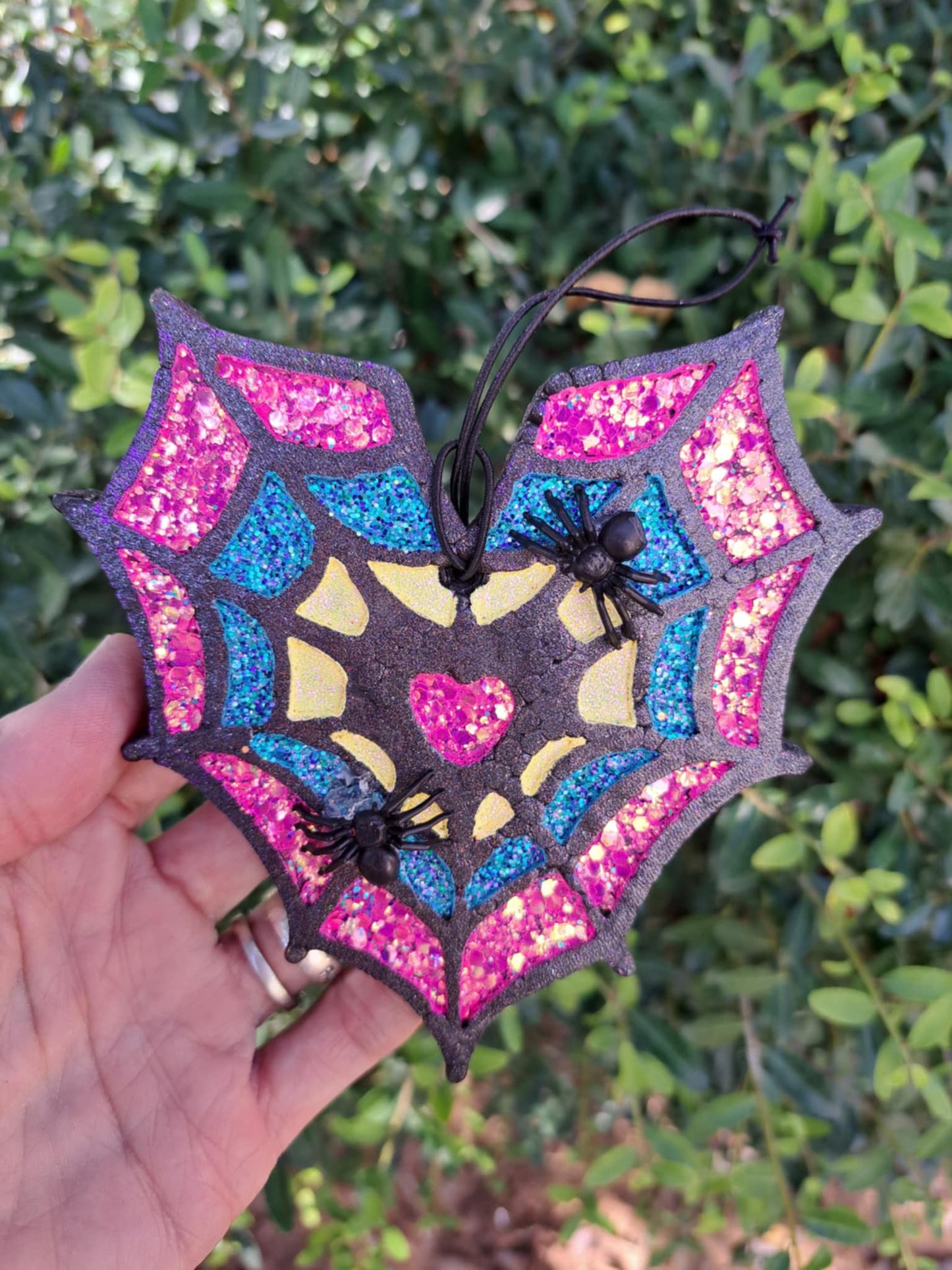 Colorful Heart With Cobweb Freshie - Air Freshener