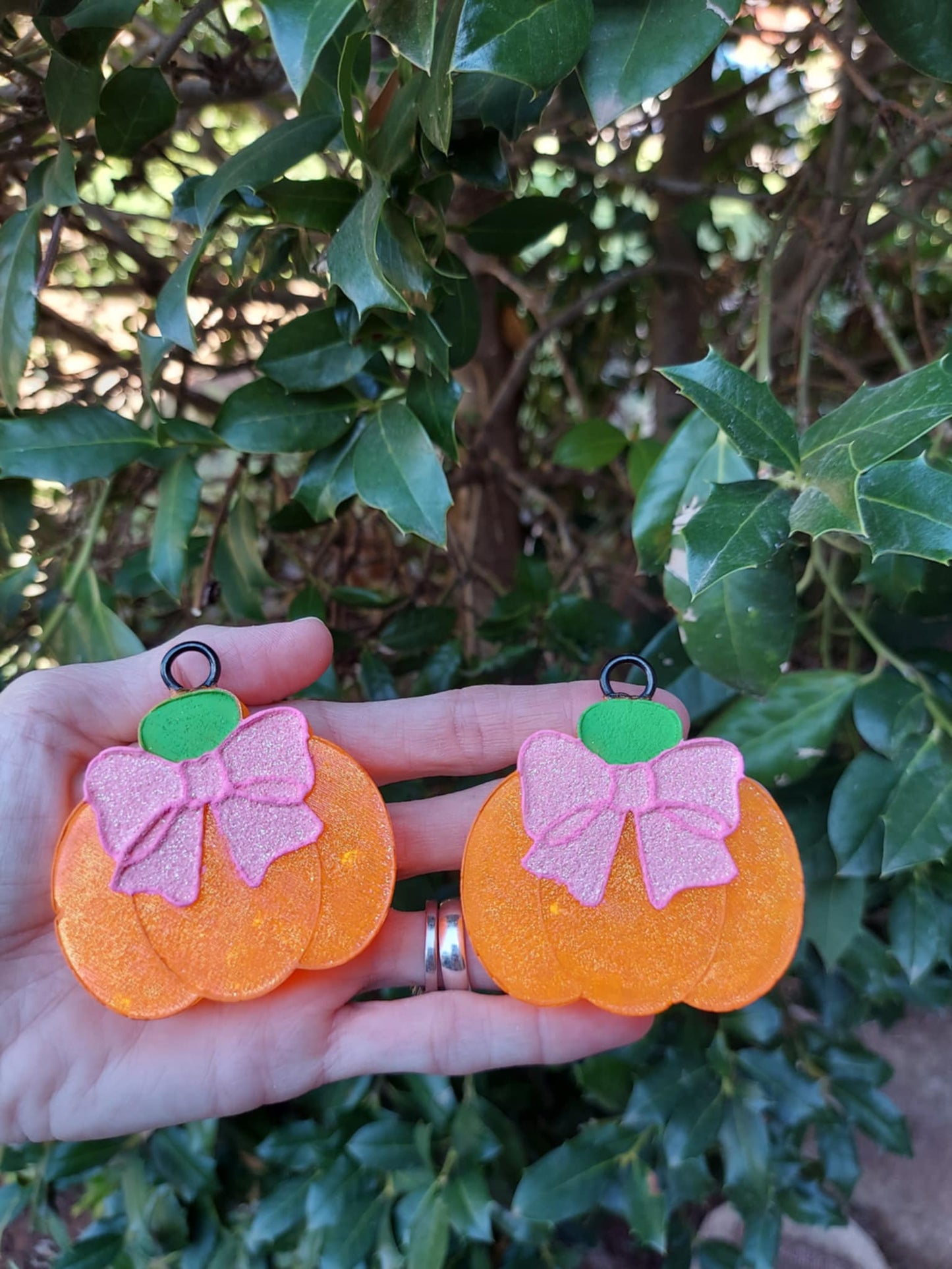 Vent Clips - Pumpkin With Pink Bow Freshie