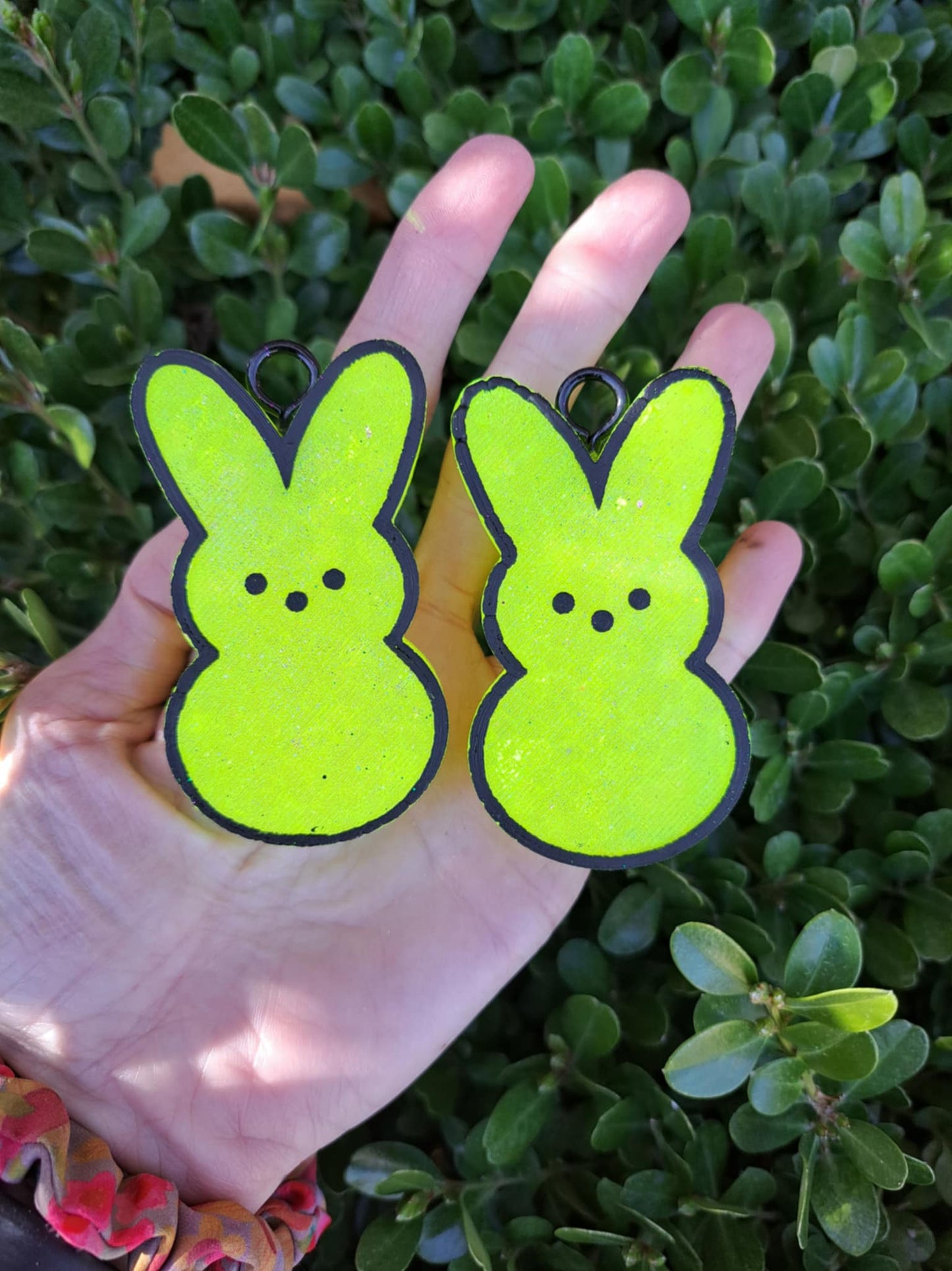 Yellow Bunny Vent Clips - No Glitter