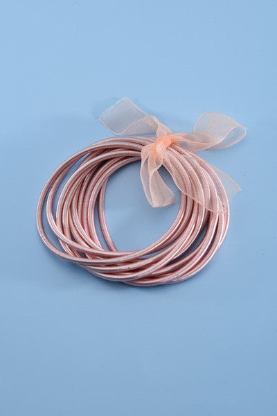 Thick Guitar String Bracelets - ROSE - 10 pcs SET