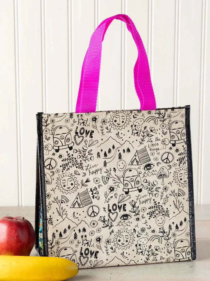 Insulated Lunch Tote - Happy Doodles
