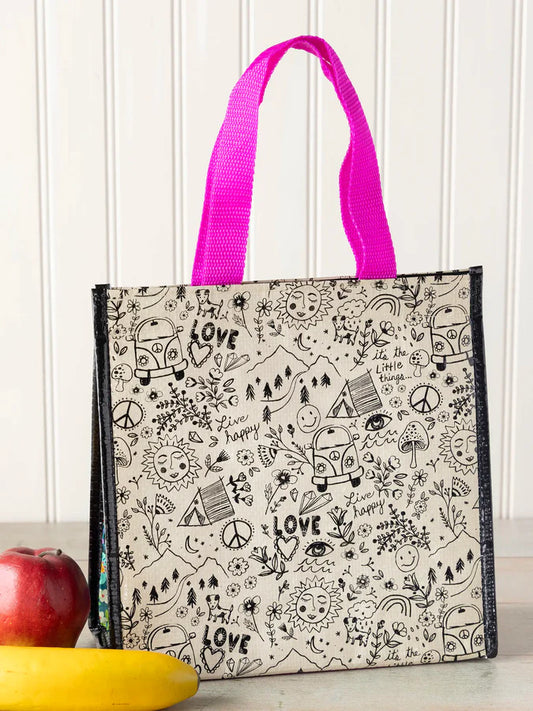 Insulated Lunch Tote - Happy Doodles
