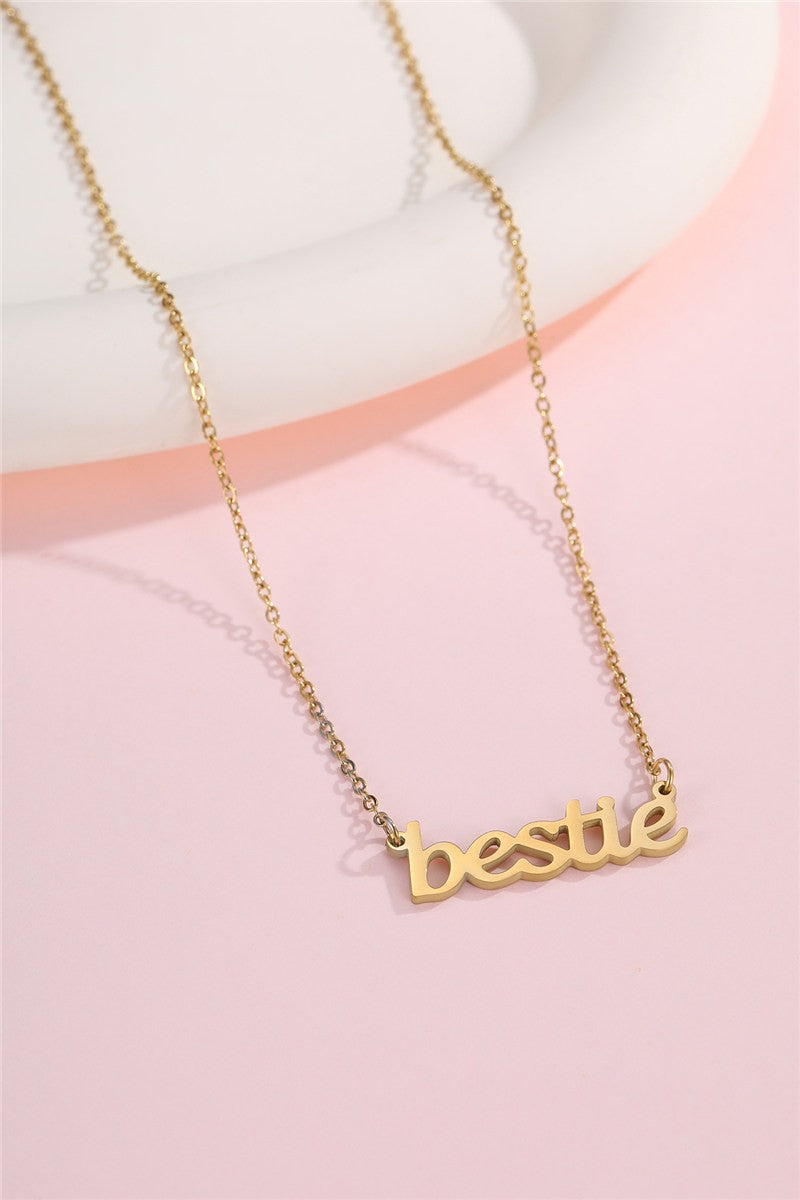 Bestie Script Necklace