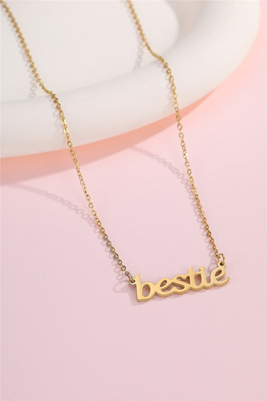 Bestie Script Necklace