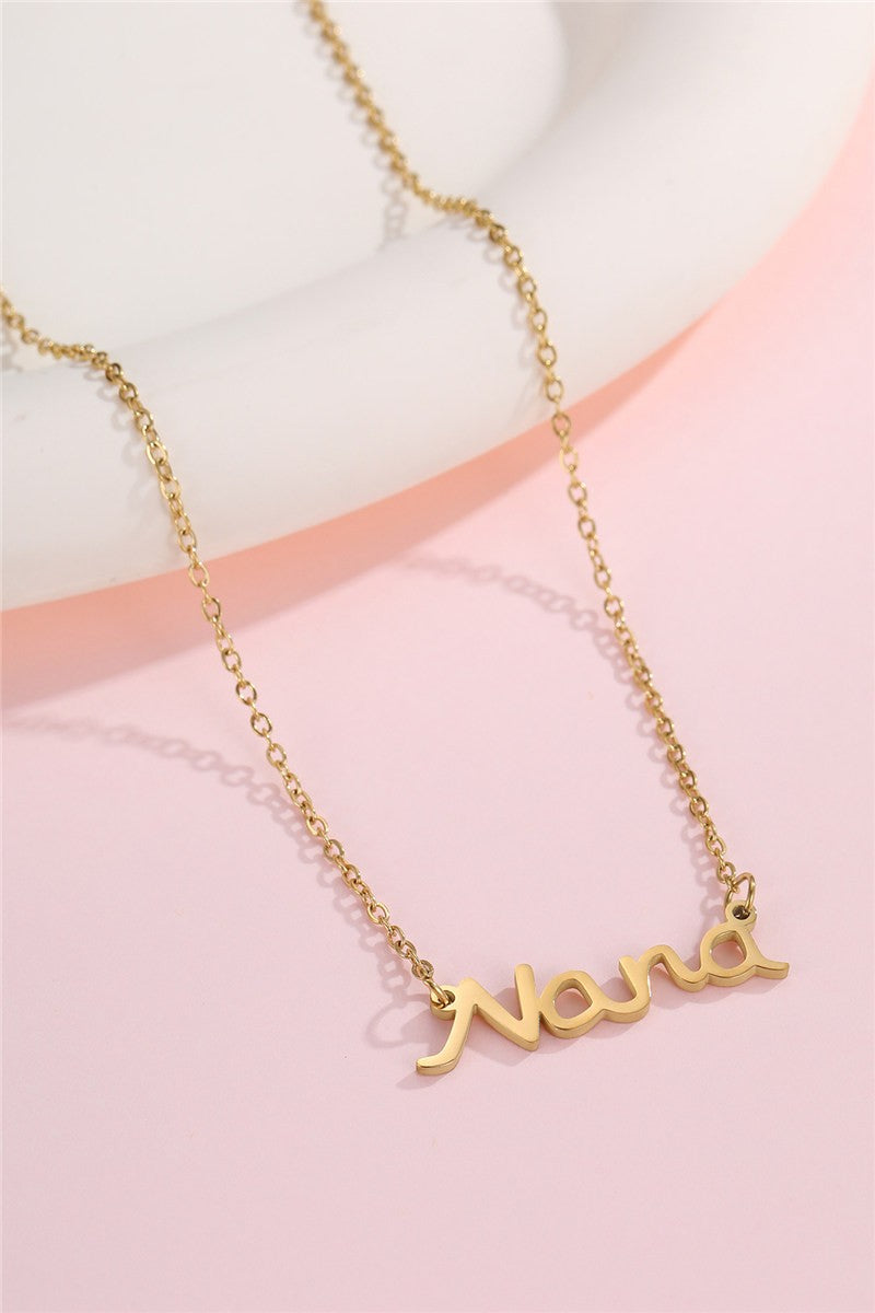Nana Script Necklace