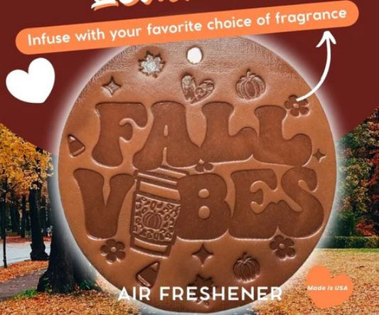 Leather Air Freshener - Fall Vibes