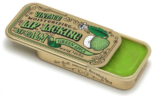 Green Apple Lip Balm in Slider Tin - Dries Clear