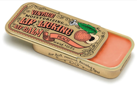Peach Lip Balm in Slider Tin - Dries Clear