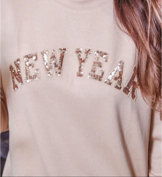 Oversized New Year Lightweight Pullover Top - XL ONLY