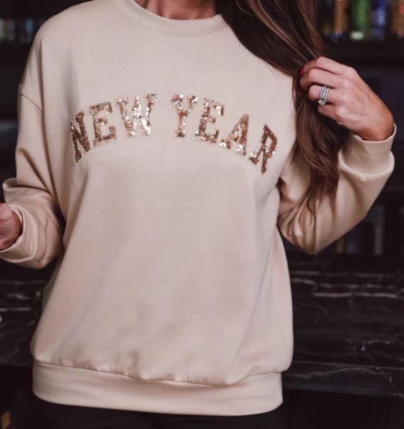 Oversized New Year Lightweight Pullover Top - XL ONLY