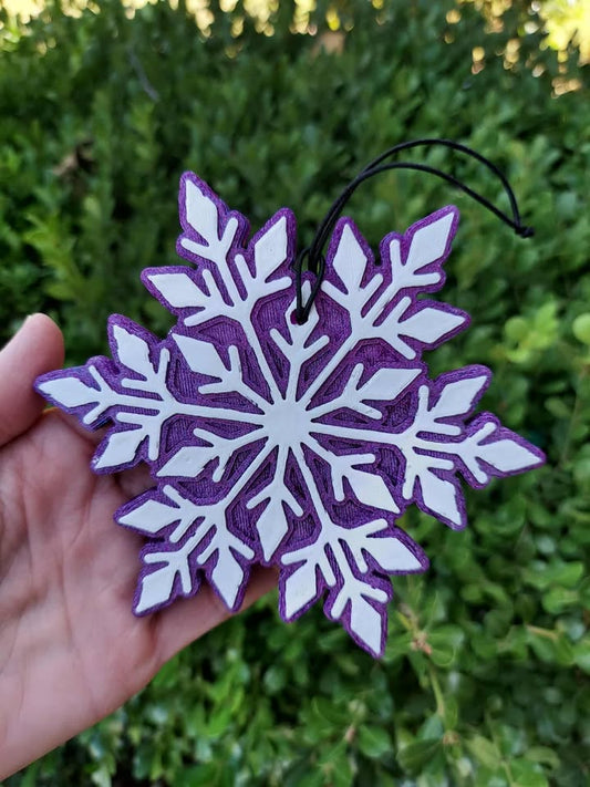 Purple Metallic Snowflake Freshie - Air Freshener