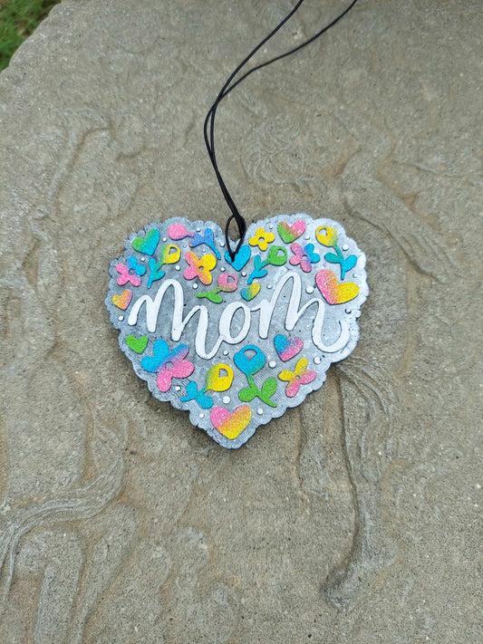 Mom Heart Freshie - Ombre Flowers