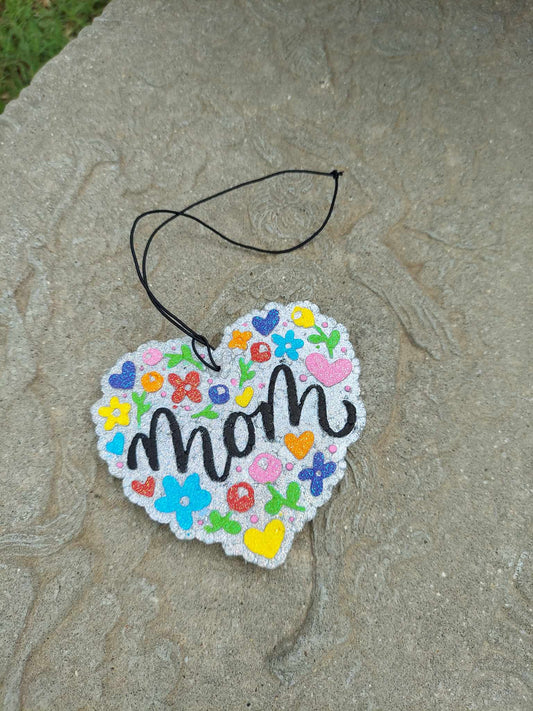 Mom Heart Freshie - Colorful Flower