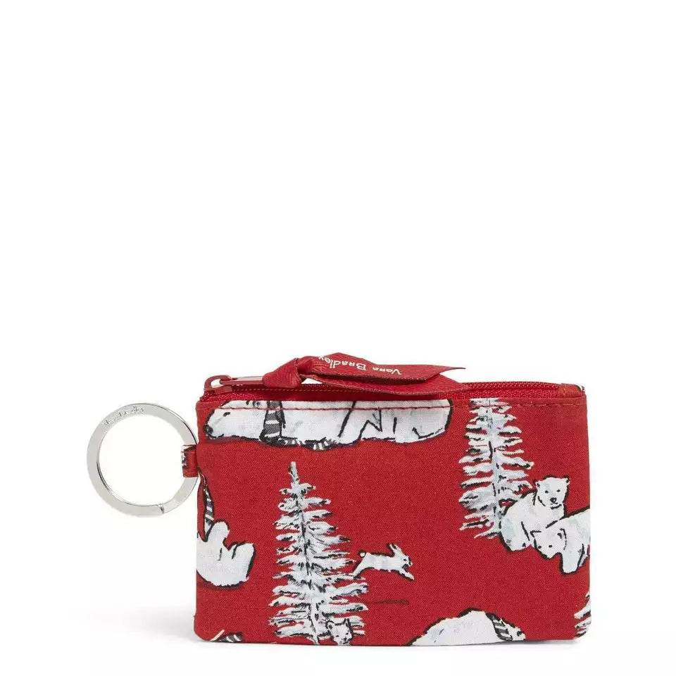 Red Beary Merry Zip ID Coin Purse - ID Holder