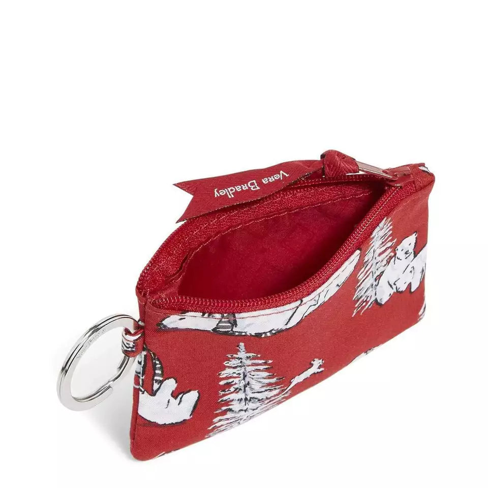 Red Beary Merry Zip ID Coin Purse - ID Holder