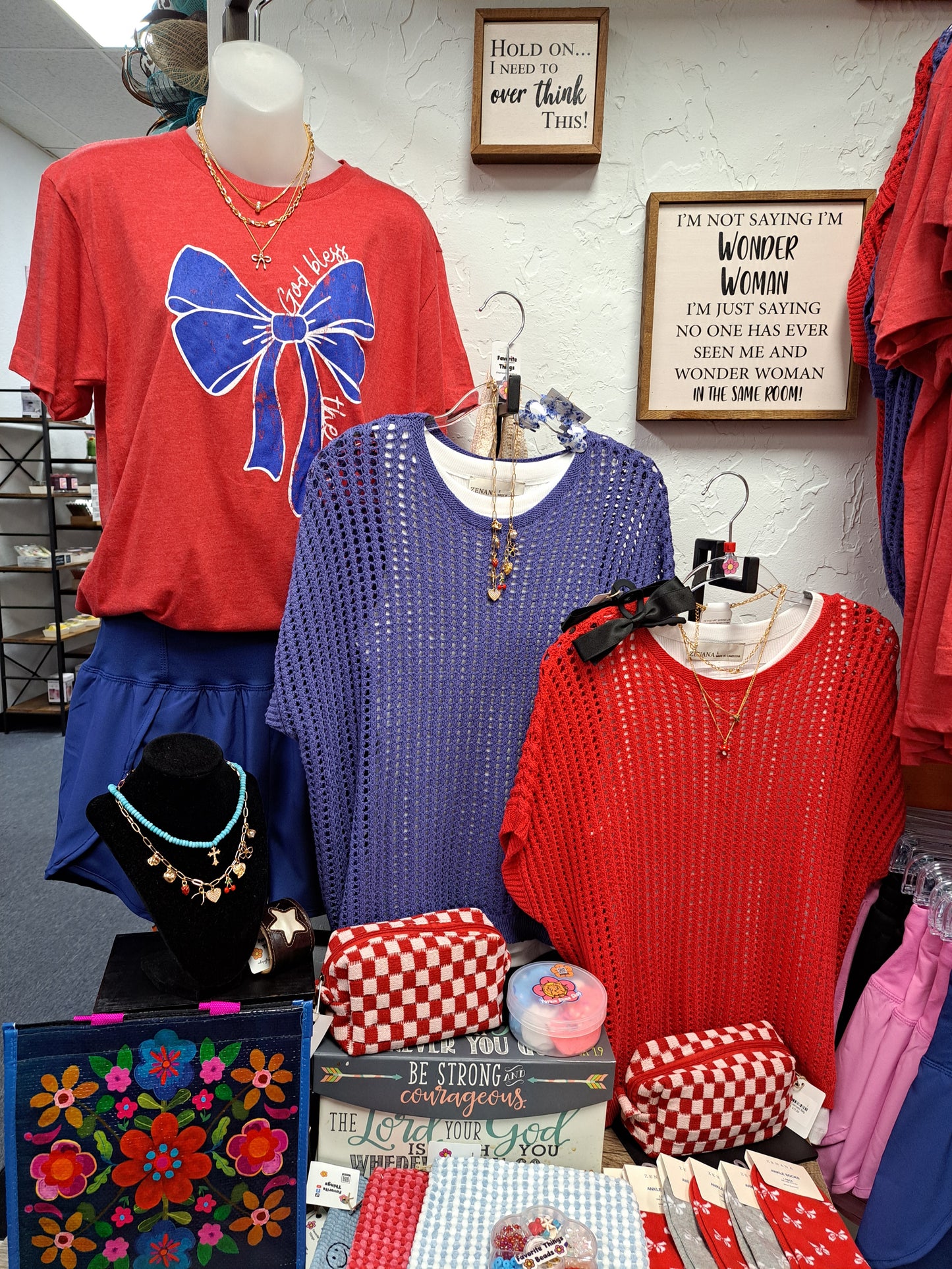 patriotic shirt display, front