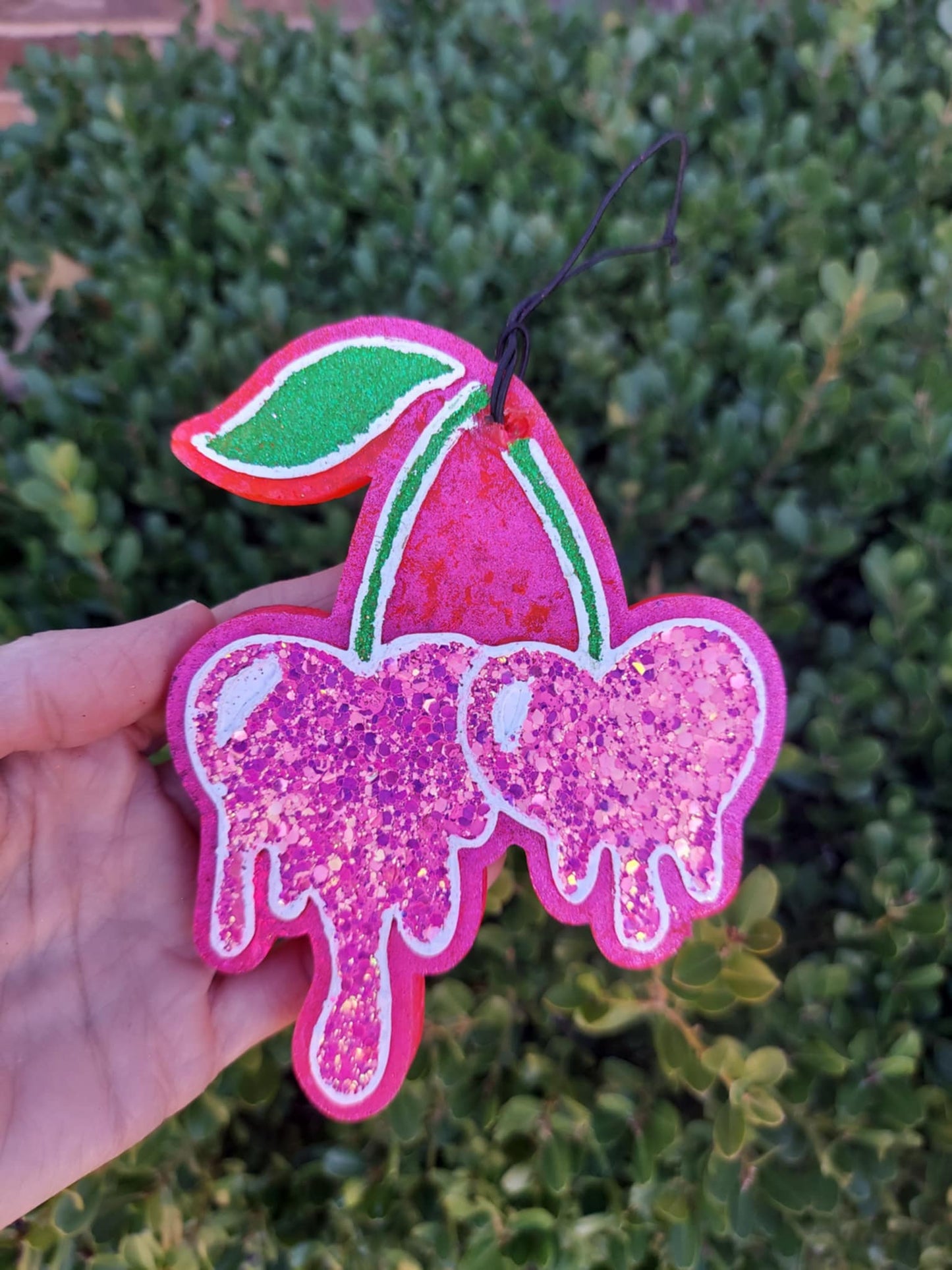 Cherry Drip Glitter Freshie