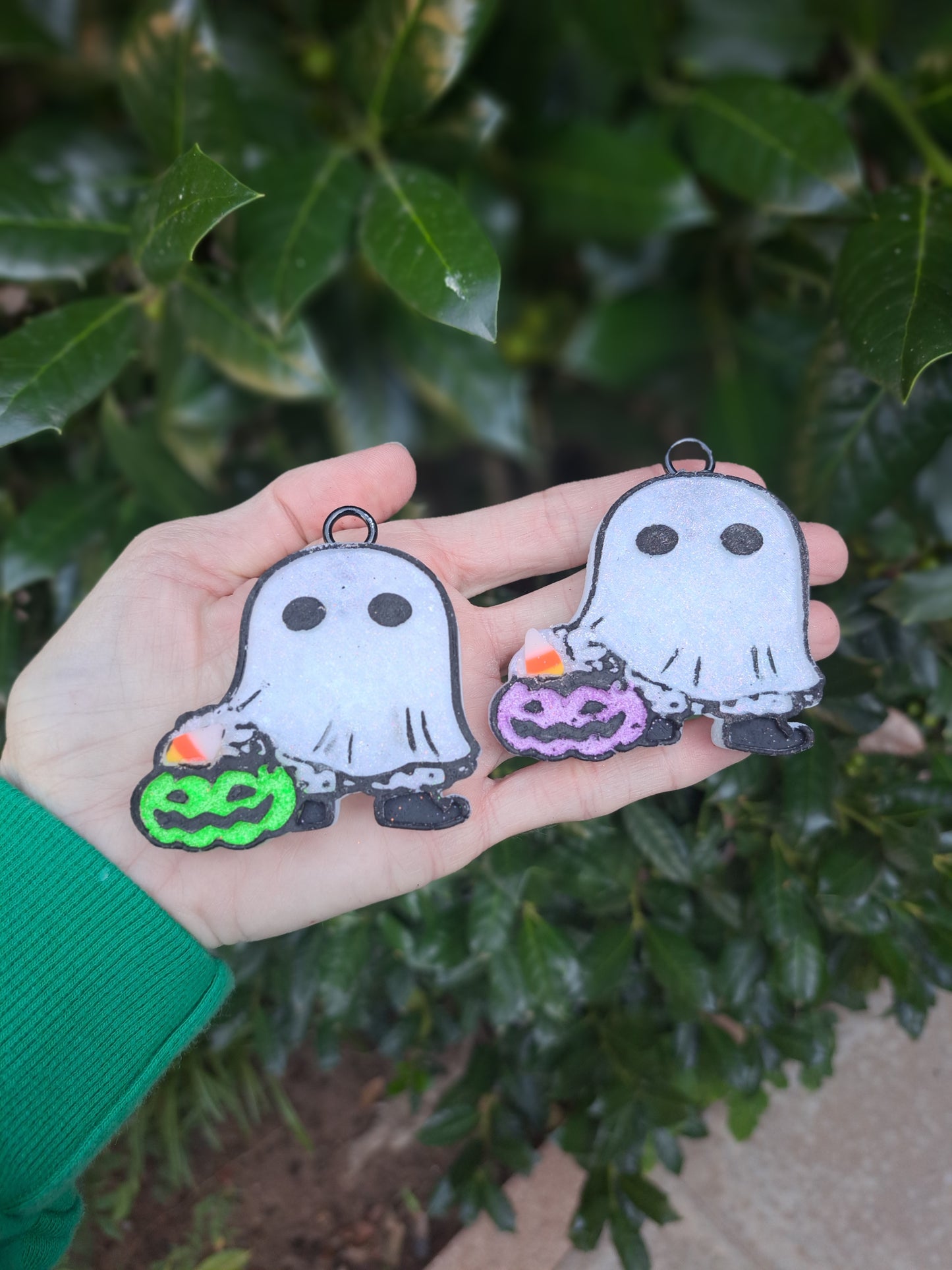 Ghost Vent Clips with Pumpkin Freshie - Air Freshener