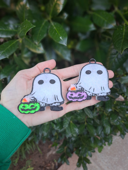 Ghost Vent Clips with Pumpkin Freshie - Air Freshener