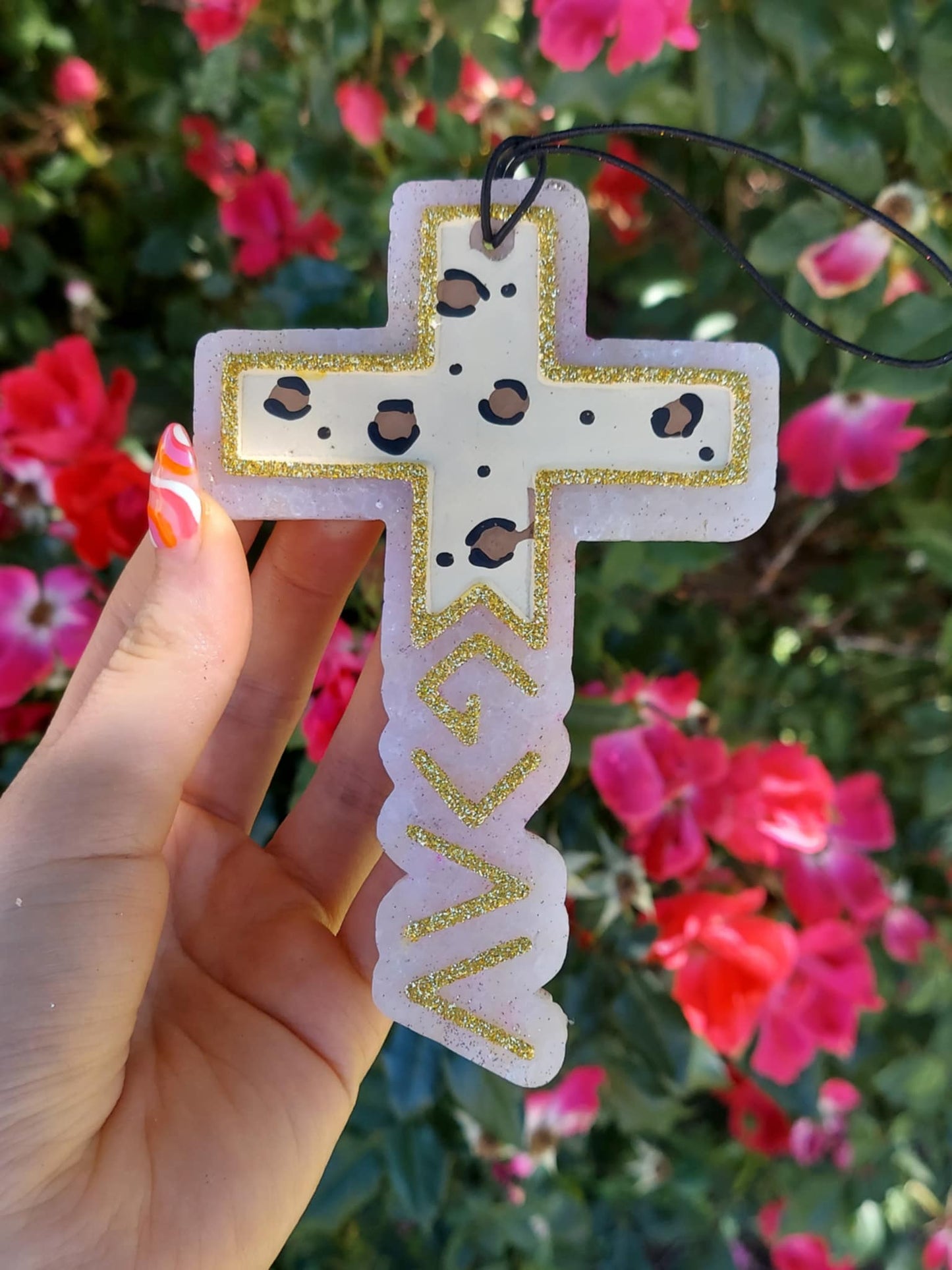 Cross - God Is Greater Freshie - White