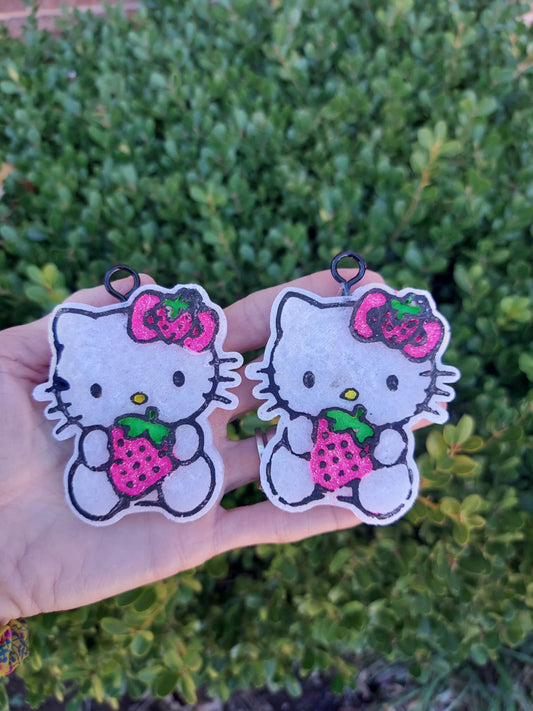 Hello Kitty With Strawberry Vent Clips